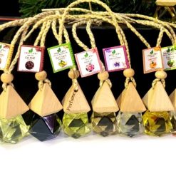 Combo 10 Chai Tinh Dầu Treo Xe Ô Tô, Mùi Sả Chanh, Quế, Bạc Hà Làm Thơm & Khử Mùi Tự Nhiên