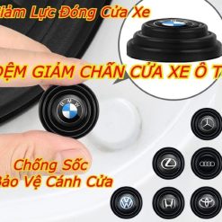 Combo 10 Đệm Giảm Chấn Ô Tô, Miếng Dán Giảm Lực Đóng Cửa, Chống Rung, Chống Xóc, Có Logo Hãng Xe