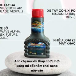 Combo 3 Chai Phụ Gia Cho Xe Máy, Nano Bảo Vệ Động Cơ, Súc Động Cơ & Súc Béc Xăng