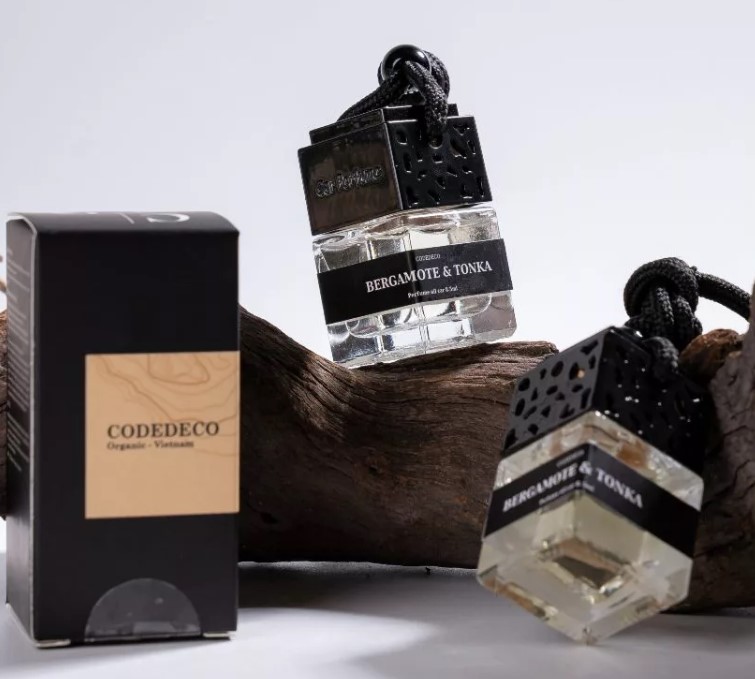 Combo 3 Chai Tinh Dầu Nước Hoa Dạng Treo Xe Ô tô CODEDECO 8ml, Hương Thơm 3 Tầng Cao Cấp