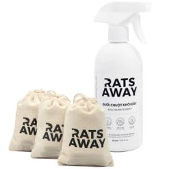Combo Đuổi Chuột Chuyên Dụng Cho Xe Ô Tô – Chai Xịt + Túi Treo RATS AWAY
