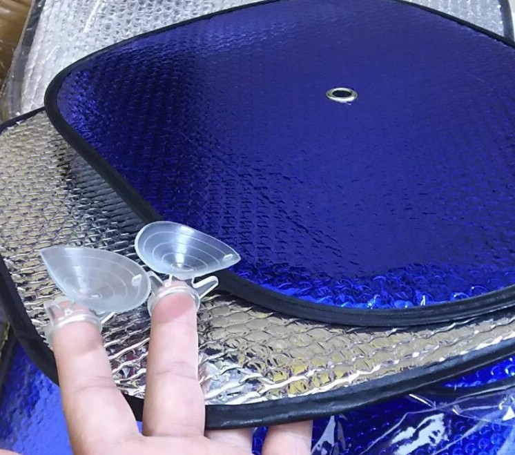 Combo Tấm Che Chắn Nắng Ô Tô Xốp Bạc, Rèm Chắn Nắng Gắn Kính Bằng Núm Hút, Cách Nhiệt Hiệu Quả