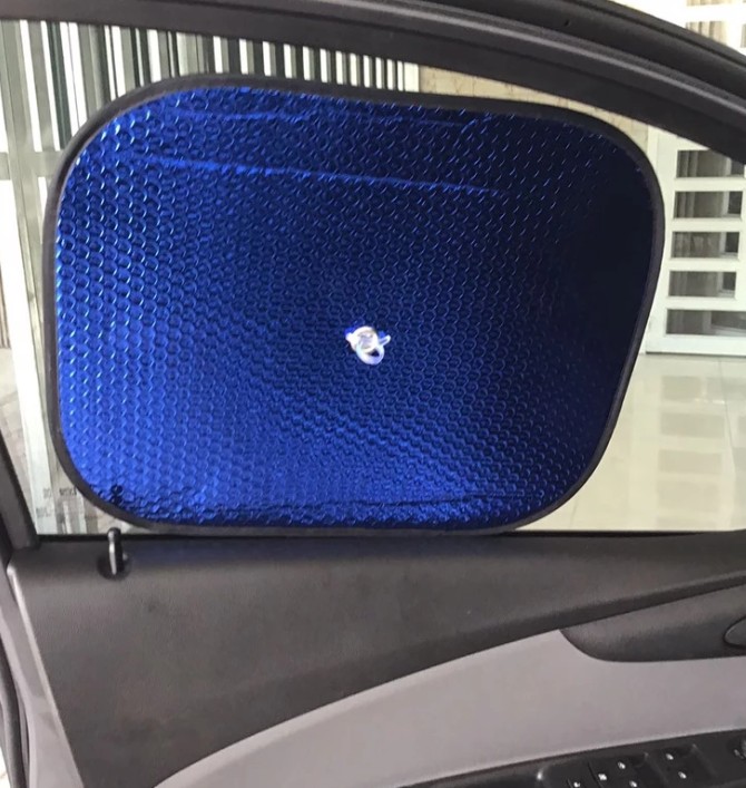 Combo Tấm Che Chắn Nắng Ô Tô Xốp Bạc, Rèm Chắn Nắng Gắn Kính Bằng Núm Hút, Cách Nhiệt Hiệu Quả