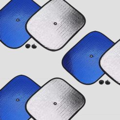 Combo Tấm Che Chắn Nắng Ô Tô Xốp Bạc, Rèm Chắn Nắng Gắn Kính Bằng Núm Hút, Cách Nhiệt Hiệu Quả