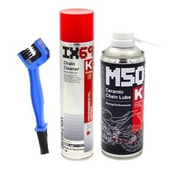 Combo Vệ Sinh & Bảo Dưỡng Sên Xe Máy VOLTRONIC–Ix69 + Ix50 (M50 Ceramic) + Bàn Chải