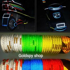 Cuộn Decal Phản Quang Dán Viền Xe, Tem Chỉ Phản Quang Bản 1cm × Dài 8 Mét