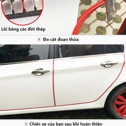 Cuộn Gioăng Cao Su 5m, Nẹp Viền Cửa Chữ U Lõi Thép, Bảo Vệ Mép Cửa Ô Tô Chống Va Đập & Trầy Xước