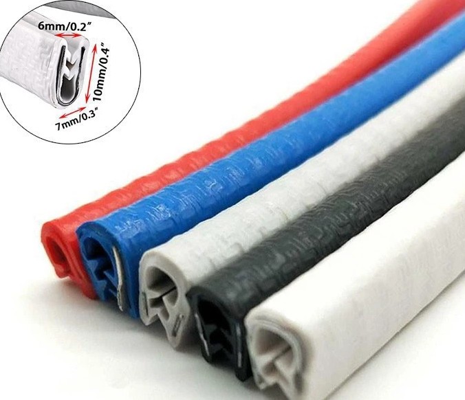 Cuộn Gioăng Cao Su Nẹp Viền Cửa Ô Tô Chữ U Lõi Thép Dài 5 Mét, Chống Va Đập, Trầy Xước, Giảm Ồn