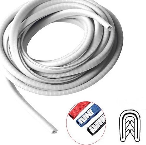 Cuộn Gioăng Cao Su Nẹp Viền Cửa Ô Tô Chữ U Lõi Thép Dài 5 Mét, Chống Va Đập, Trầy Xước, Giảm Ồn