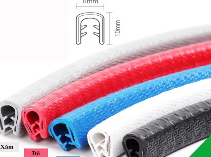 Cuộn Gioăng Cao Su Nẹp Viền Cửa Ô Tô Chữ U Lõi Thép Dài 5 Mét, Chống Va Đập, Trầy Xước, Giảm Ồn