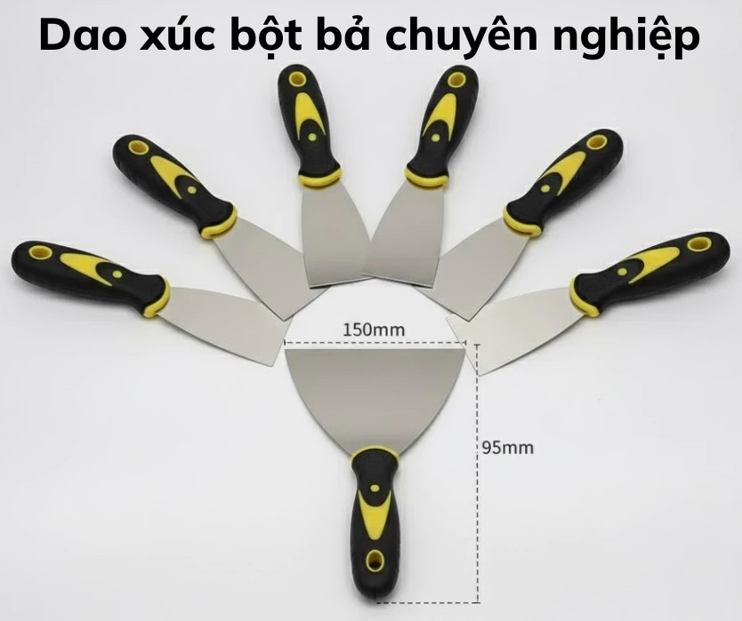 Dao Xúc Bột Bả Inox Texacoat Cạo Sàn, Thi Công Sơn Hiệu Ứng, Làm Sạch Bả Sơn