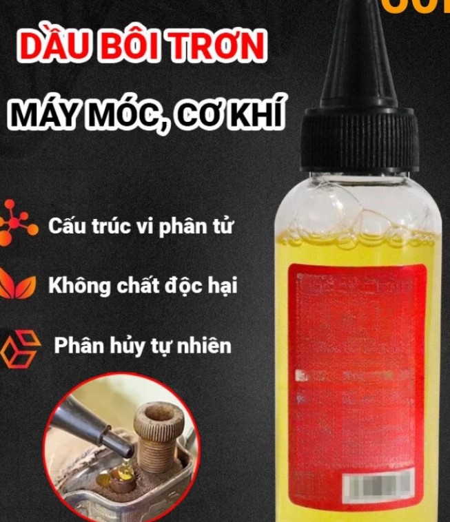 Dầu Nhớt Xịn 60ml + Vòi Cong/Thẳng | Bôi Trơn Đa Năng, Chịu Nhiệt, Chống Mài Mòn