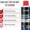 Dầu Tẩy Rỉ Sét 450ml/Bình Xịt Tẩy Rỉ & Bôi Trơn Đa Dụng D-Chem Anti Rust