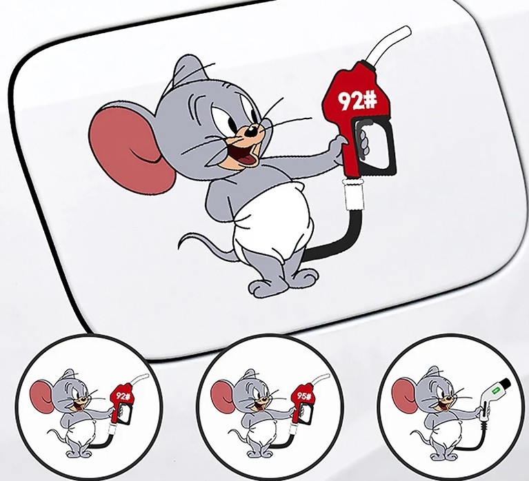 Đề Can Dán Trang Trí Nắp Bình Xăng Xe Hơi in chữ “High Gas" Tiêu Thụ Nhiên Liệu Vui Nhộn