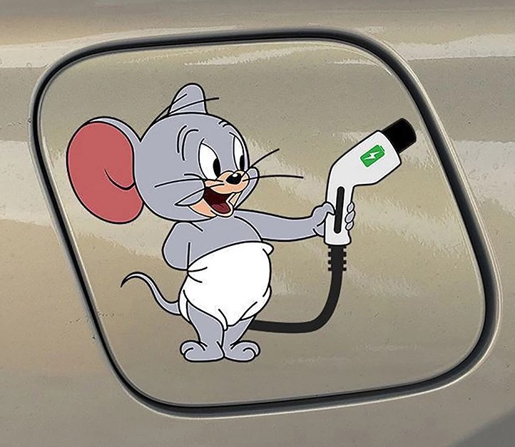 Đề Can Dán Trang Trí Nắp Bình Xăng Xe Hơi in chữ “High Gas" Tiêu Thụ Nhiên Liệu Vui Nhộn