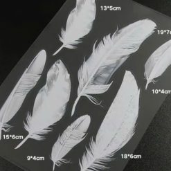 Decal Che Vết Xước Hình Cánh Chim, Bộ Lông Vũ Cho Ô Tô, Xe Tải, Xe Khách