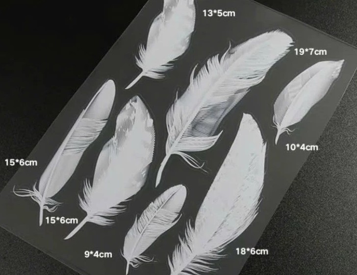 Decal Che Vết Xước Hình Cánh Chim, Bộ Lông Vũ Cho Ô Tô, Xe Tải, Xe Khách