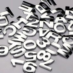 Decal Kim Loại 3D Hình Bảng Chữ Cái Dán Xe Hơi, Sang Trọng, Tạo Điểm Nhấn Cá Nhân