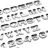 Decal Kim Loại 3D Hình Bảng Chữ Cái Dán Xe Hơi, Sang Trọng, Tạo Điểm Nhấn Cá Nhân