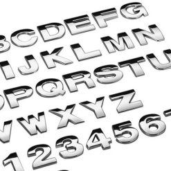 Decal Kim Loại 3D Hình Bảng Chữ Cái Dán Xe Hơi, Sang Trọng, Tạo Điểm Nhấn Cá Nhân
