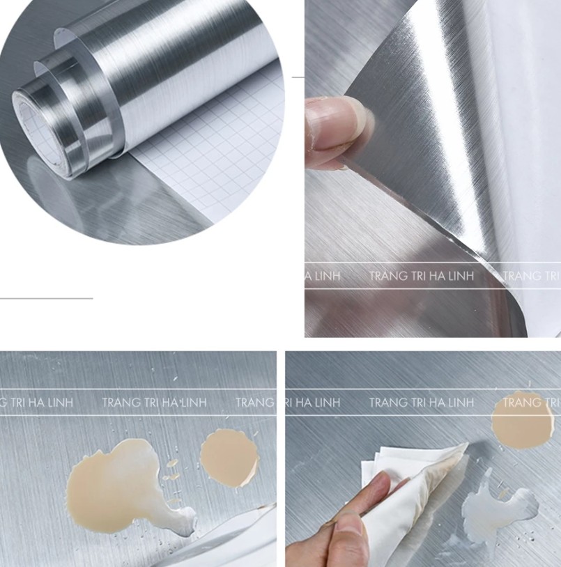 Decal Nhôm Xước Màu Bạc, Vàng Làm Mới Bề Mặt Nhanh Chóng, Sang Trọng Và Bền Đẹp