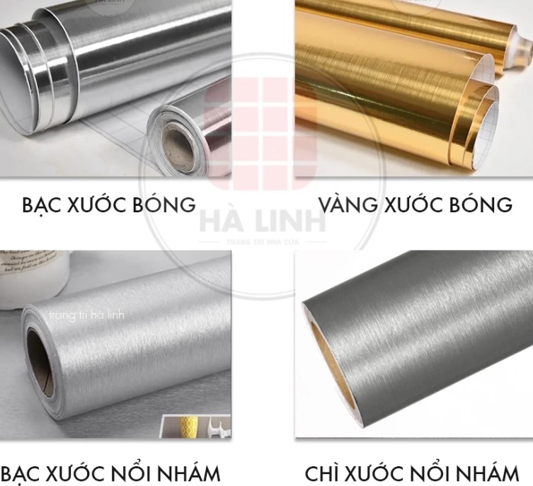 Decal Nhôm Xước Màu Bạc, Vàng Làm Mới Bề Mặt Nhanh Chóng, Sang Trọng Và Bền Đẹp
