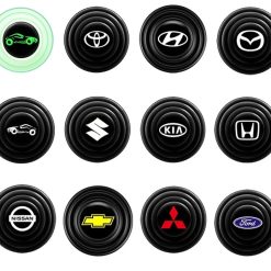 Đệm Giảm Chấn Ô Tô In Logo, Nút Cao Su Giảm Lực Đóng Cửa, Chống Xốc, Giảm Ồn Cho Xe Hơi