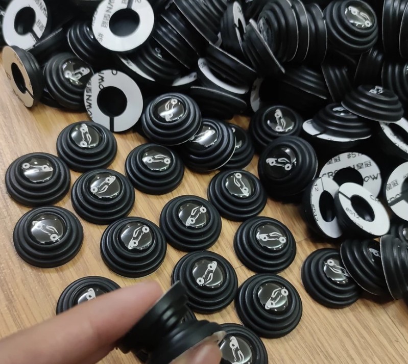 Đệm Giảm Chấn Ô Tô In Logo, Nút Cao Su Giảm Lực Đóng Cửa, Chống Xốc, Giảm Ồn Cho Xe Hơi
