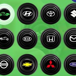 Đệm Giảm Chấn Ô Tô In Logo, Nút Cao Su Giảm Lực Đóng Cửa, Chống Xốc, Giảm Ồn Cho Xe Hơi