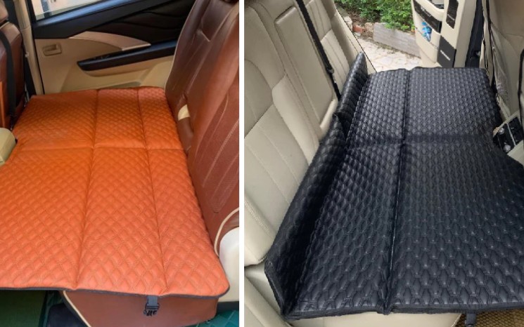 Đệm Ô Tô 6D Ghế Sau Bằng Da Cao Cấp Giường Nệm Xe Hơi Gấp Gọn