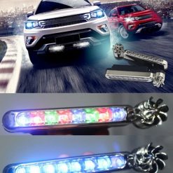 Đèn LED Xe Hơi 8 Bóng Chạy Bằng Năng Lượng Gió, Chiếu Sáng Không Cần Dây Điện