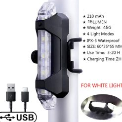 Đèn Pin Xe Đạp Siêu Sáng Chống Nước, Bền Bỉ, Đèn LED Tín Hiệu Gắn Trước & Sau Xe Đạp