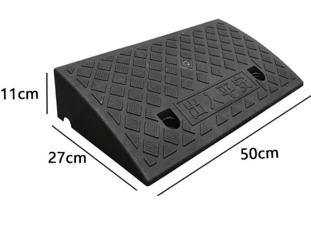 Dốc Bục Lên Xuống Xe 50x27x11cm, Bậc Cầu Dắt Xe Nhựa PVC Chịu Lực, Có Lỗ Bắt Ốc Cố Định