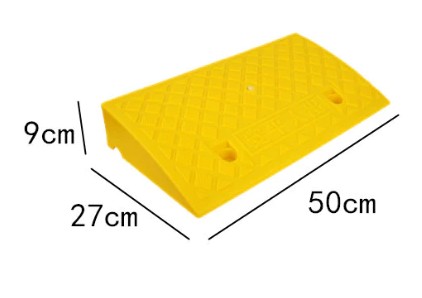 Dốc Bục Lên Xuống Xe 50x27x9cm, Bậc Cầu Dắt Xe Nhựa PVC Có Lỗ Bắt Ốc Cố Định