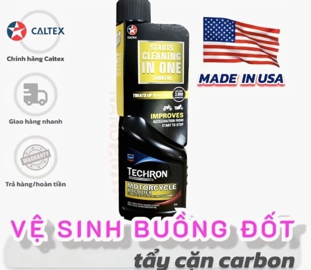 Dung Dịch Vệ Sinh Kim Phun Xe, Súc Béc, Làm Sạch Hệ Thống Nhiên Liệu TECHRON Caltex Havoline (75ml)