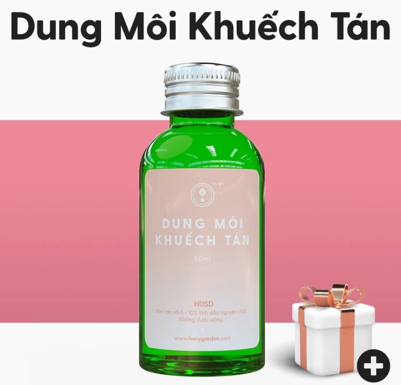 Dung Môi Pha Tinh Dầu Thơm Phòng Khuếch Tán HENY GARDEN 50ml, Tỏa Hương Thơm Tự Nhiên