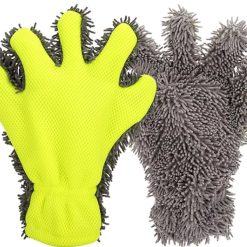 Găng Tay Rửa Xe Velcro Năm Ngón, Găng Tay Rửa Xe Bằng Sợi Lông Cừu Mềm Mại