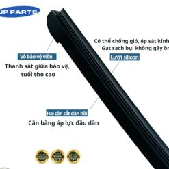 Gạt Mưa Kính Lái Ô Tô Toyota Xương Mềm Silicone Các Dòng: Camry, Altis, Vios, Fortuner, Innova, Avanza,...