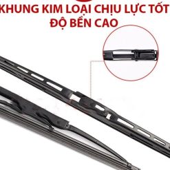 Gạt Mưa Ô Tô Khung Xương Lưỡi Silicone Cao Cấp (Chổi Gạt Nước Mưa Xe Hơi, Thanh Gạt Kính Ô Tô)