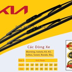 Gạt Mưa Ô Tô Kia (Morning, K3, Cerato, Sedona, Forte, Sorento, Rio, Carens) Gạt Mưa Khung Sắt Cao Cấp