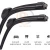 Gạt Mưa Ô Tô Silicone Lưỡi Kép Chính Hãng VTS Khung Mềm, Gạt Siêu Sạch, Êm Ái