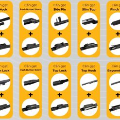 Gạt Mưa Ô Tô TRIPPY, Lưỡi Cao Su Nhật Bản, Gạt Siêu Sạch, Êm, Bền Mọi Dòng Xe