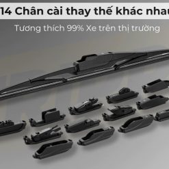 Gạt Mưa Sau Xe Ô Tô TRIPPY Chính Hãng, Kính Sau Kính Hậu Gạt Sạch, Êm Ái, Không Vệt