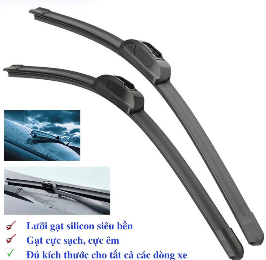 Gạt Mưa Xe Ô Tô Cao Cấp Phù Hợp Nhiều Dòng Xe (Giá 1 Chiếc)