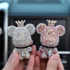 Gấu Cài Cửa Gió Xe Ô Tô Trang Trí Nội Thất & Khử Mùi Xe Kèm Viên Sáp Thơm