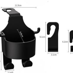 Giá Đỡ Cốc Nước Gắn Sau Ghế Ô Tô Kèm Móc Treo, Cho Không Gian Xe Gọn Gàng