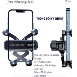 Giá Đỡ Điện Thoại Kẹp Cửa Gió Ô Tô Xoay 360°, Chắc Chắn, Không Cản Gió Điều Hòa