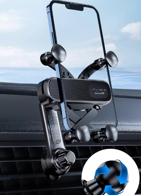 Giá Đỡ Điện Thoại Kẹp Cửa Gió Ô Tô Xoay 360°, Chắc Chắn, Không Cản Gió Điều Hòa