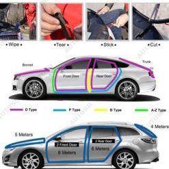 Gioăng Cao Su Chữ B, D, P, Z, T Cho Cột B, Gioăng Dán Cửa Xe Ô Tô Giảm Ồn, Chống Bụi, Chắn Gió
