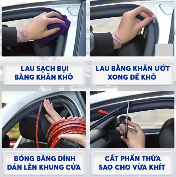 Gioăng Cao Su Chữ D 3M Dán Cửa Ô Tô, Giải Pháp Chống Ồn, Chống Bụi, Giảm Va Đập